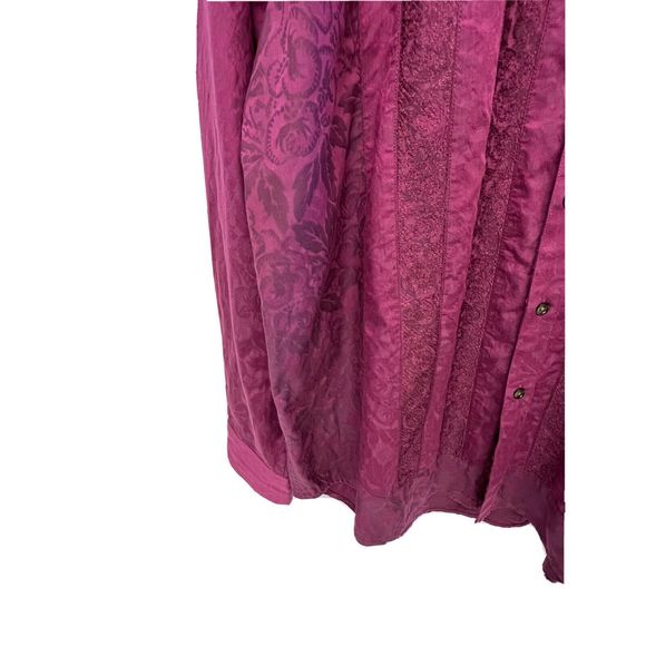 Robert Graham XXL Dark Patterned Purple Prp Button Up Long Sleeve Shirt Cotton - Picture 6 of 8